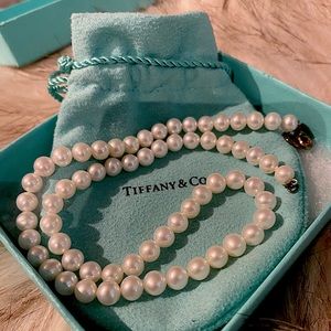 Authentic Tiffany & Co 16” Pearl Necklace